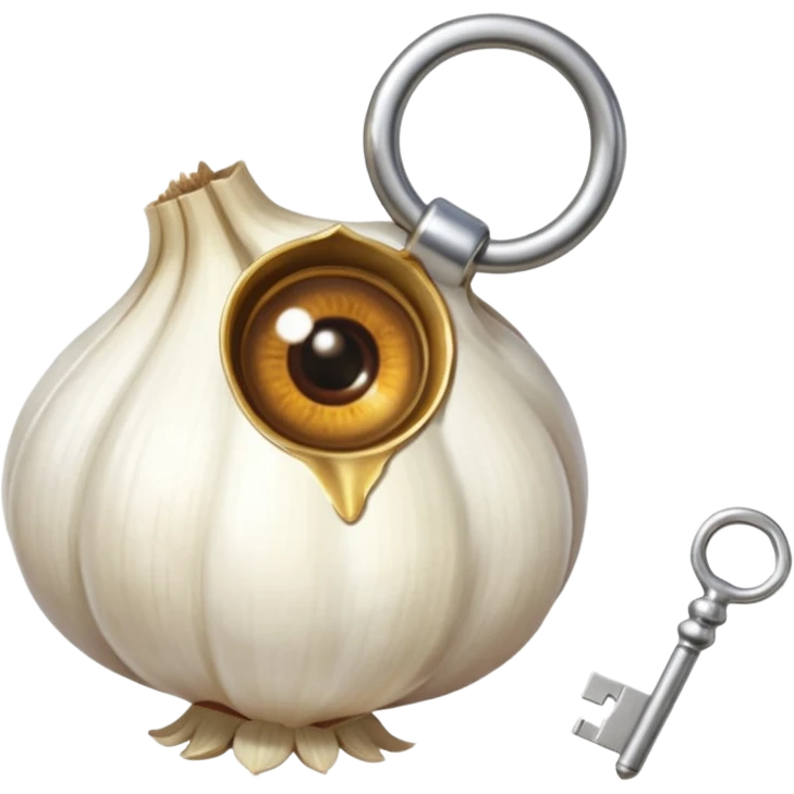 EYE KEY CHIN GARLIC emoji