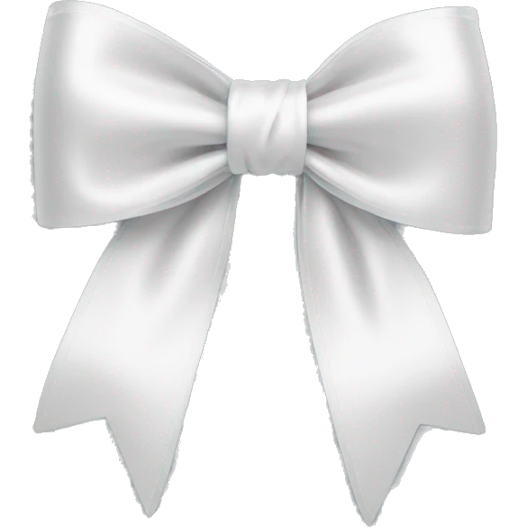 white satin bow emoji