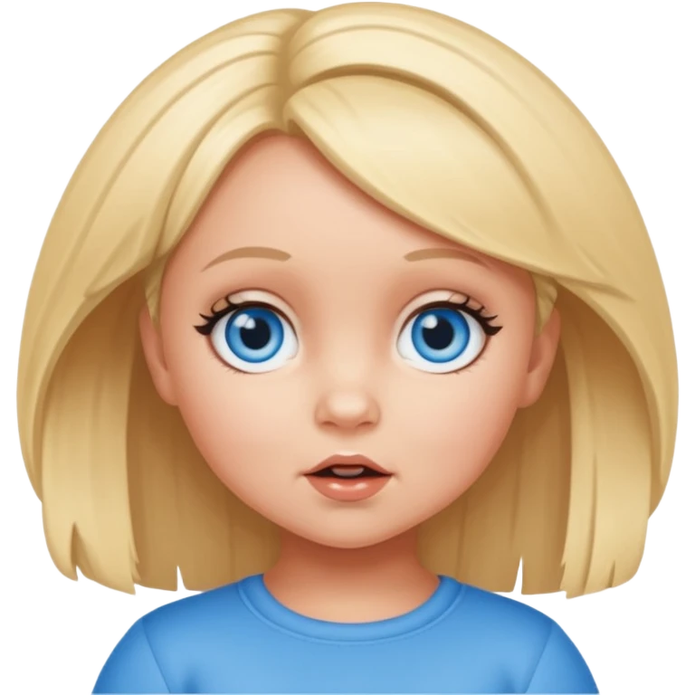 Baby Spice with blue eyes emoji