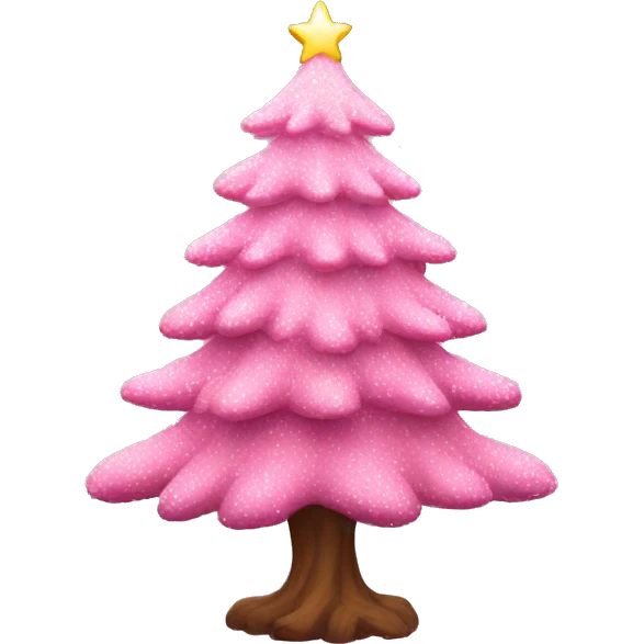 a aesthetic pink christmas tree emoji
