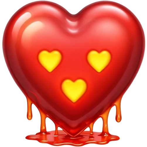 hot melting metal heart emoji