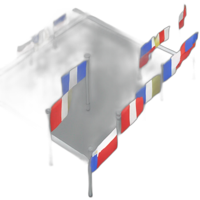 grey road with flags emoji