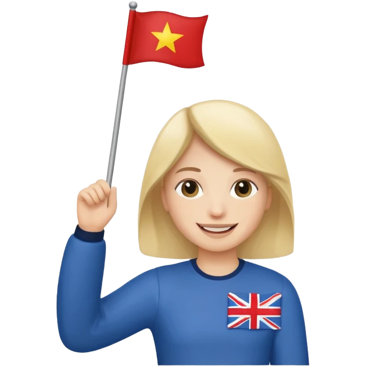 Guide + small flag, Tour Groups. emoji