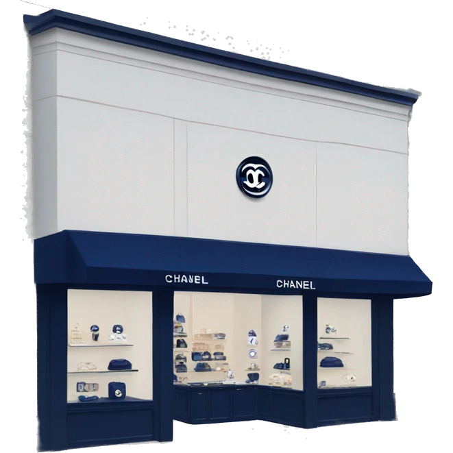Navy blue Chanel store  emoji
