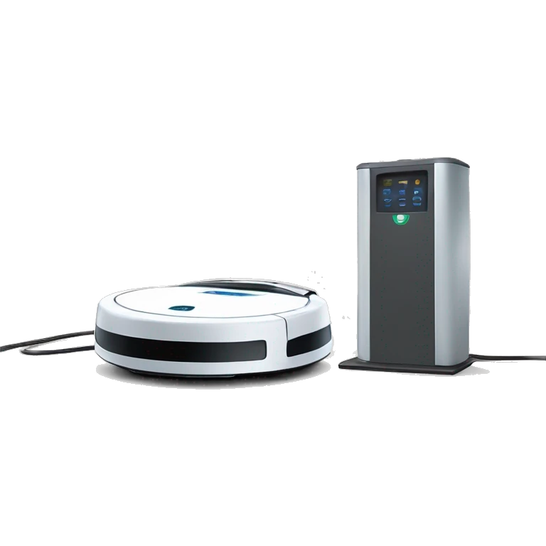robot vacuum at charging station emoji