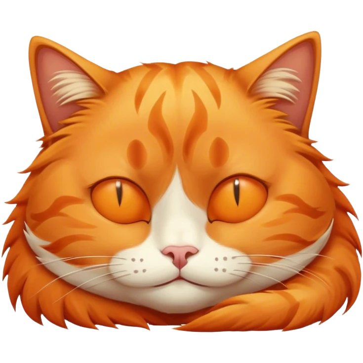 funny sleepy orange cat emoji