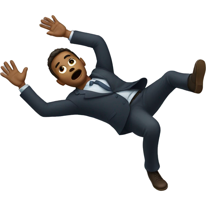 a man falling emoji