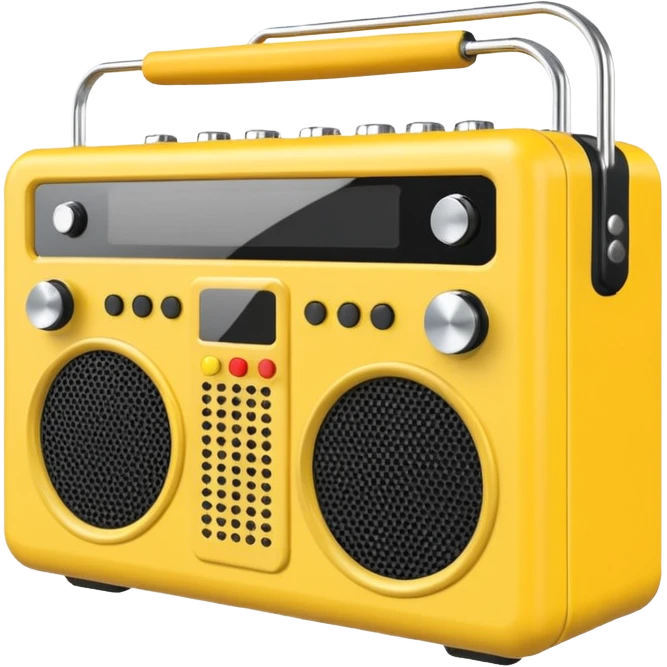 Portable Music Amplifier yellow emoji