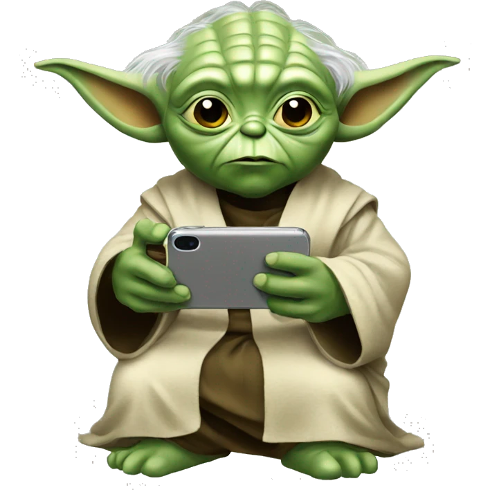 yoda with iPhone  emoji