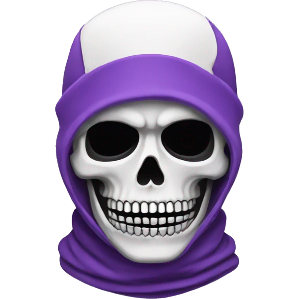 puple skeleton with balaclava emoji