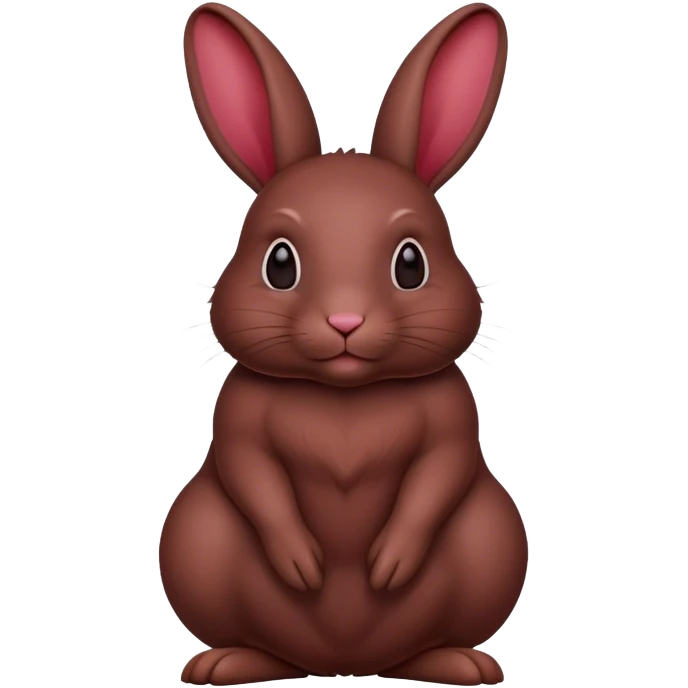 dark Burgundy rabbit 🐇  emoji