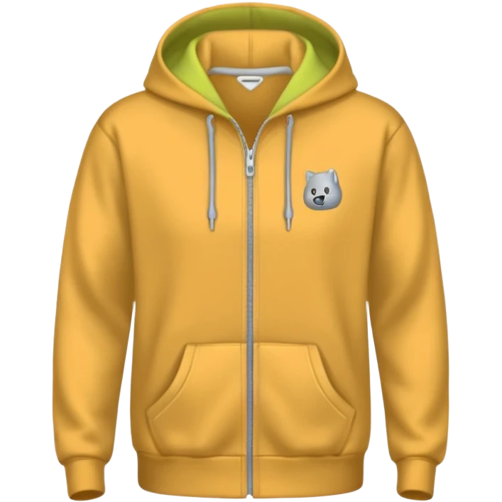 a Hoodie with silver zipper emoji