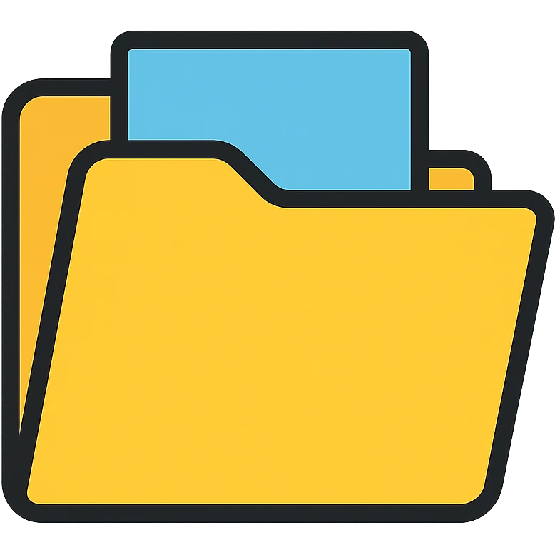 project icon showing a folder or document, color outline style emoji