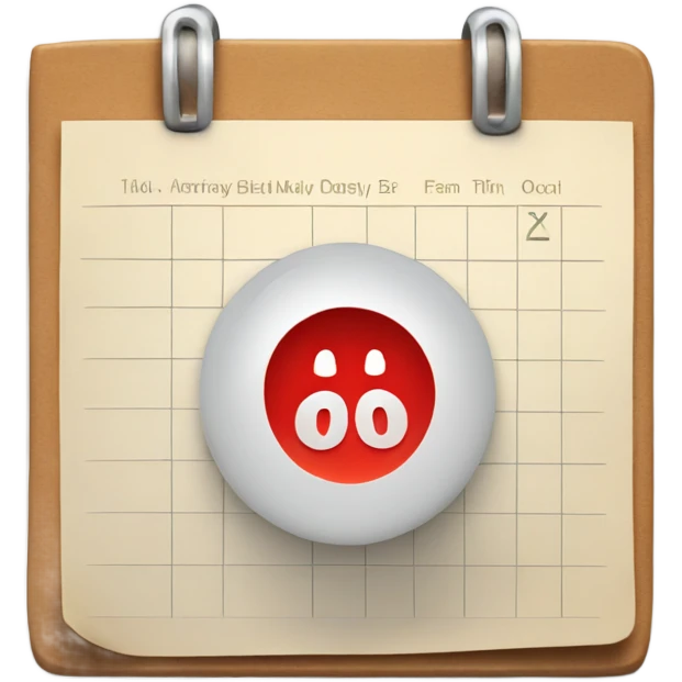 Calender with red circle on 26th april emoji