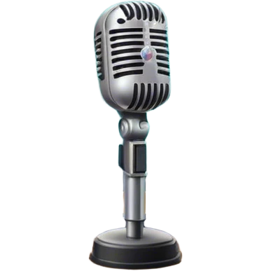 Icon for 50s American Musical Theater: a retro stage with neon lights, a classic microphone on stage, vintage piano, musical notes, vintage theater curtains, and Broadway-style elements. Avoid focusing solely on the piano. Transparent background. emoji
