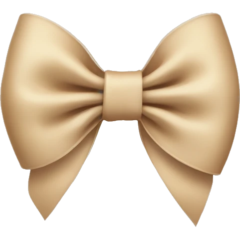 Beige bow emoji