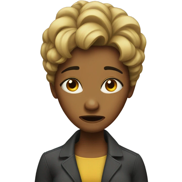 Woman with disgust face emoji