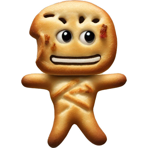Voodoo doll toasted bagel emoji