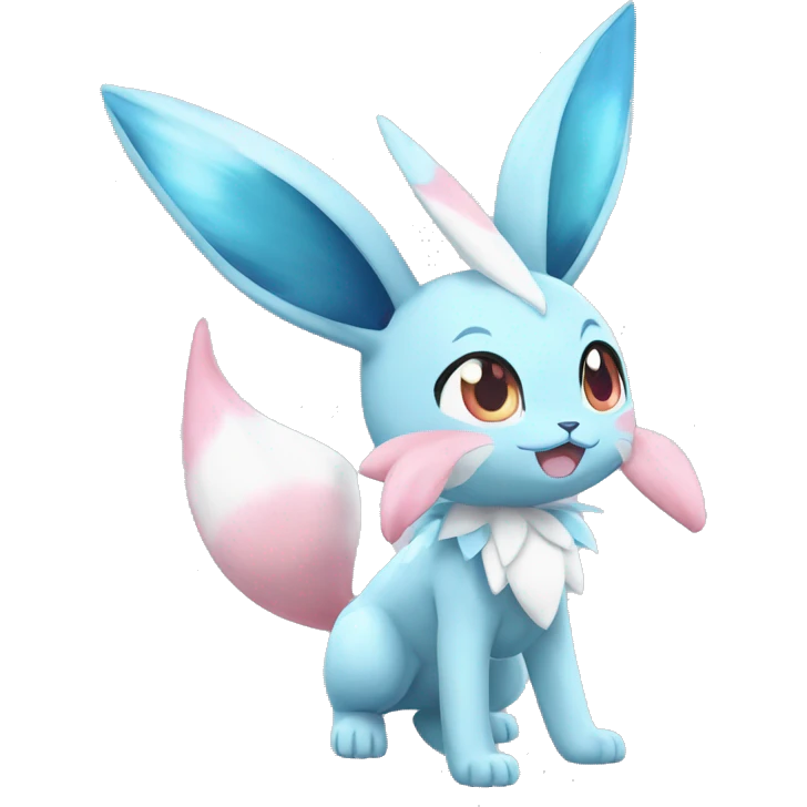 Sylveon-Bunny-Glaceon-Vaporeon-Pokémon full body emoji