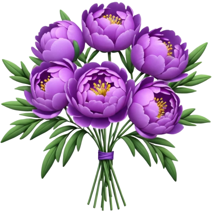 bouquet of lavender peonies emoji