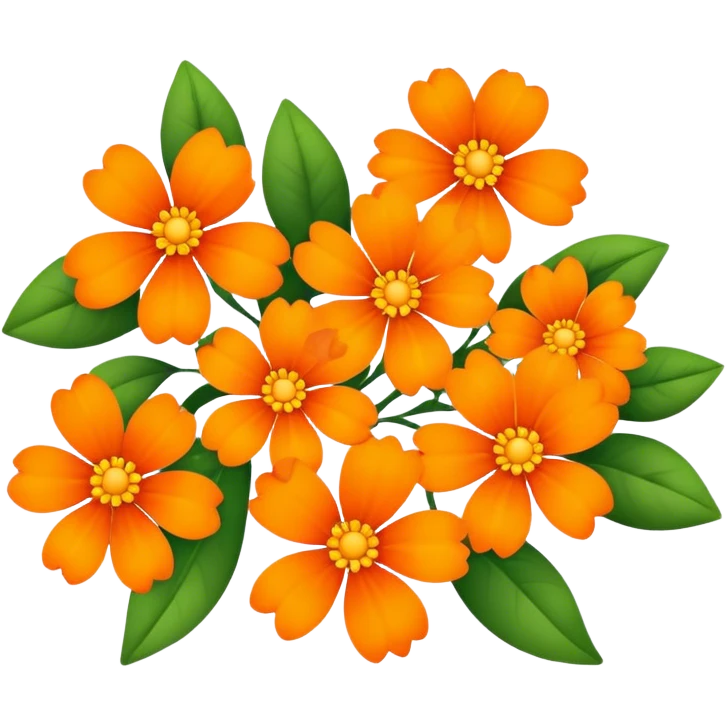 Orange flowers emoji