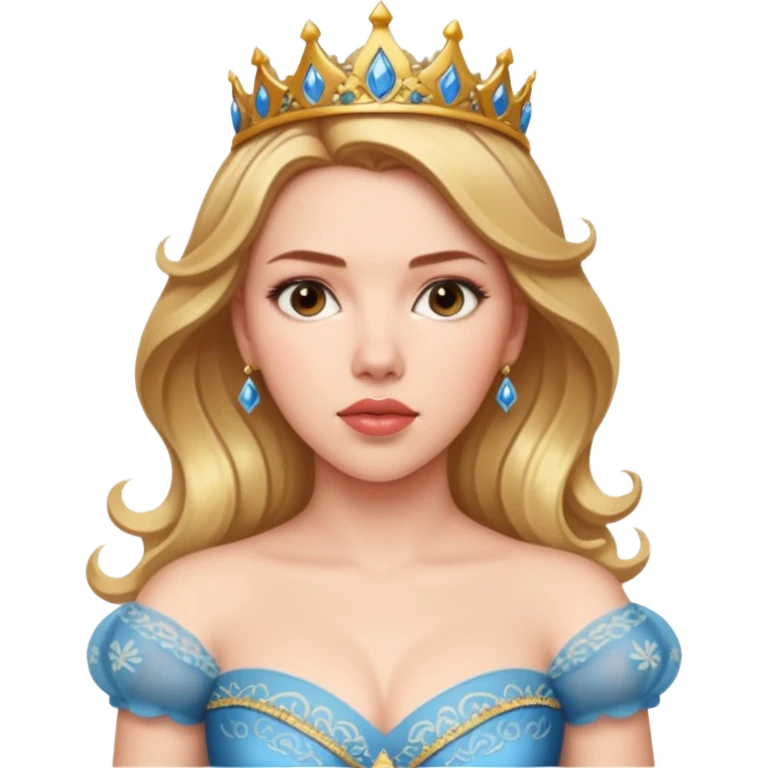 Scarlett Johansson in a princess dres emoji