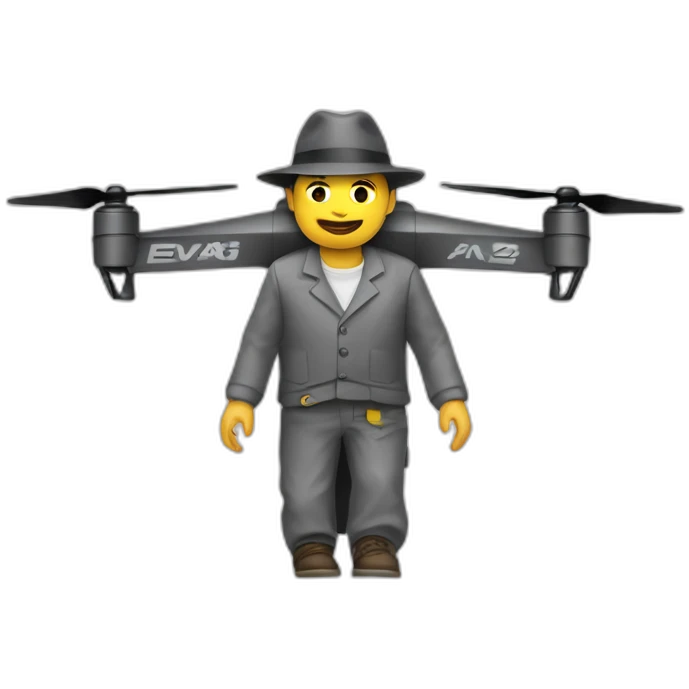 Homme métise qui fais du drone emoji