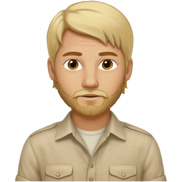 male blond long hair agent with short beard in egypt emoji