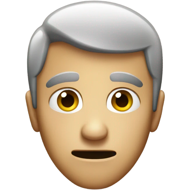 Suspicious face emoji