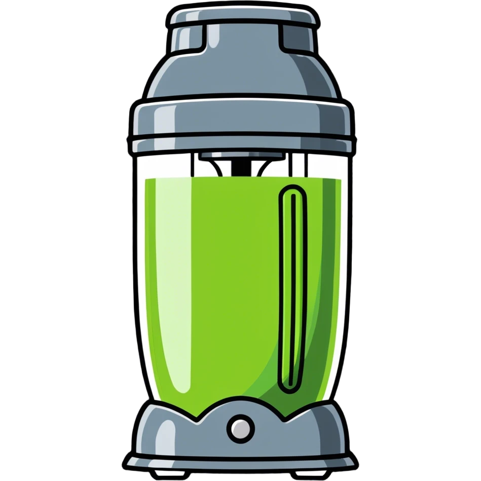 Emoji de una nutribullet verde emoji