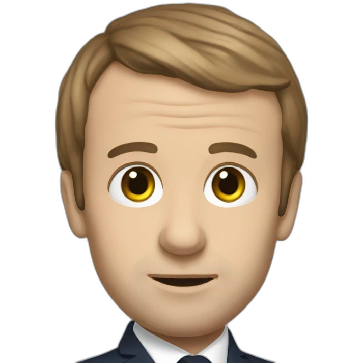 Macron avec Renaudot emoji