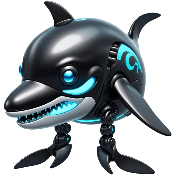 tubby black cyberpunk orca robot emoji