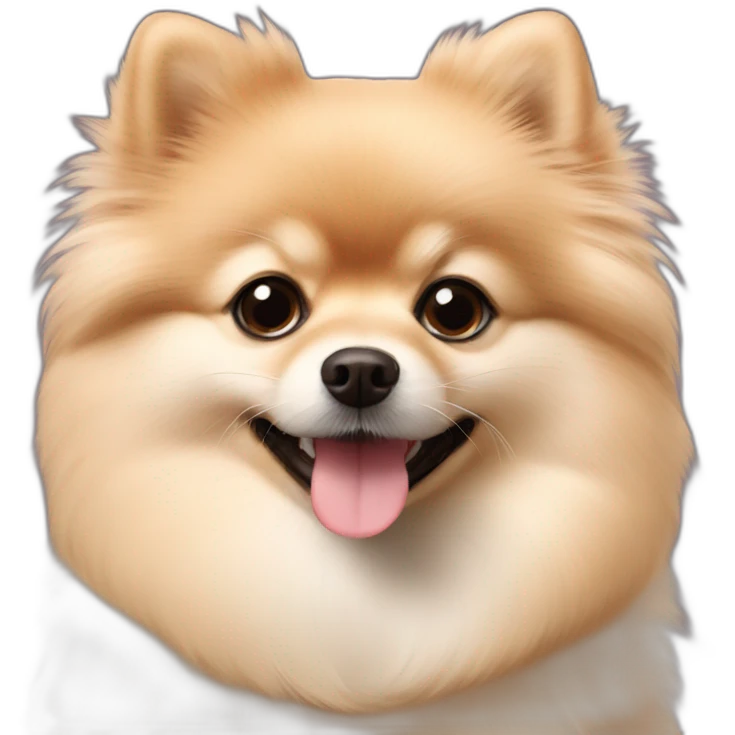 cream pomeranian strawberry emoji