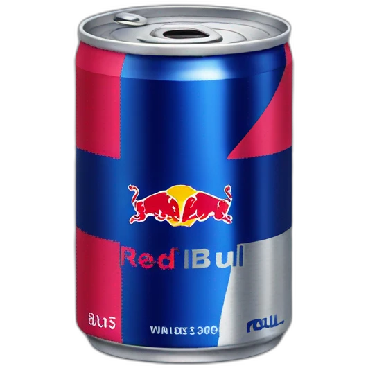Red bull can bleu emoji