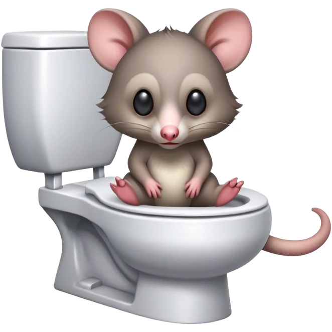 Possum on a toilet  emoji