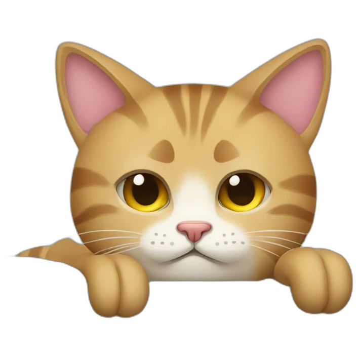 cat wake up and tired emoji