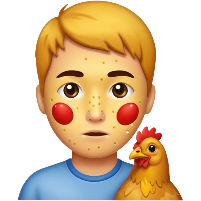 person with chicken pox on their face emoji