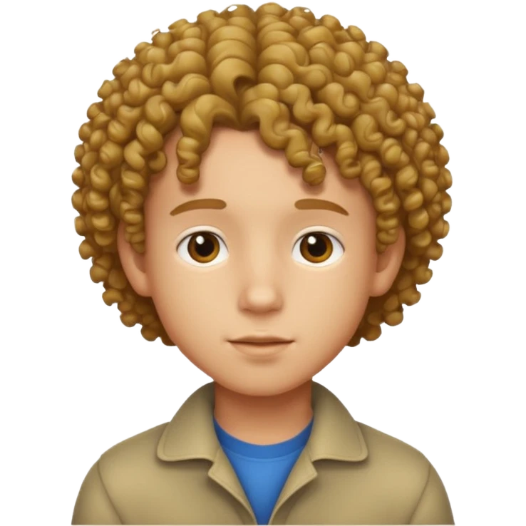 Curly hair boy emoji