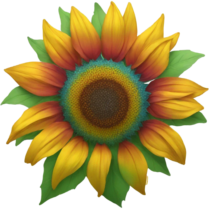 Rainbow sunflower  emoji