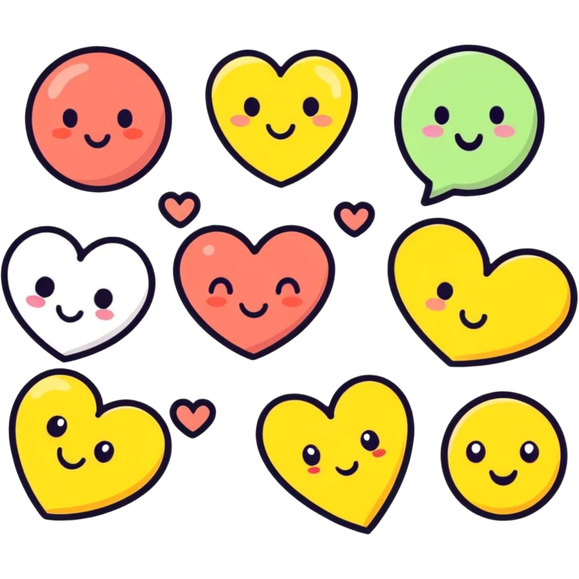 Emojis de corazón cute emoji
