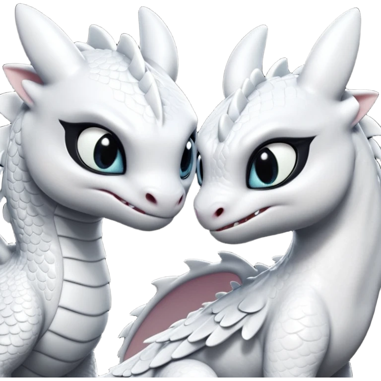 Night fury and light fury emoji