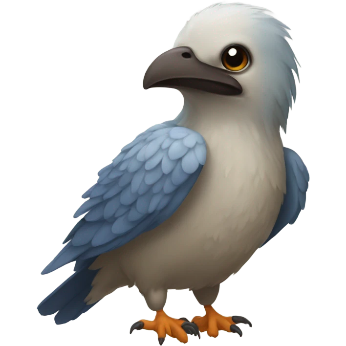 Bird bird carrying girl with its claws  emoji