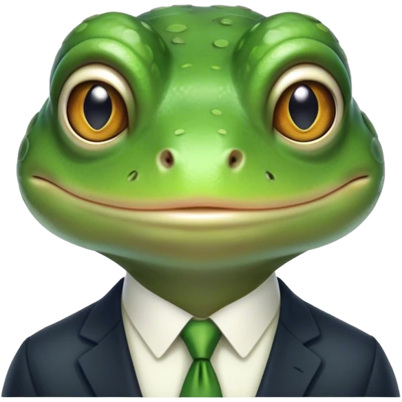 Лягушка пепе AI консультант банкир emoji