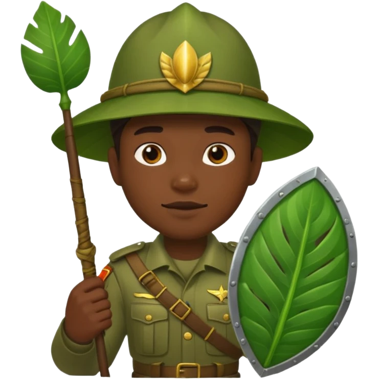 Jungle Guard – leaf shield. emoji