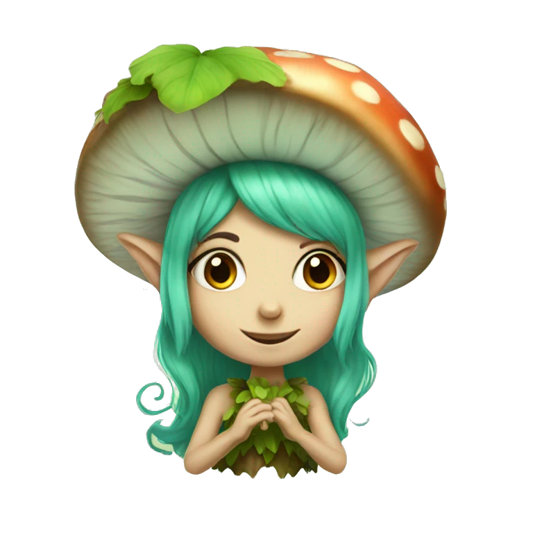 Mushroom fairy elf emoji