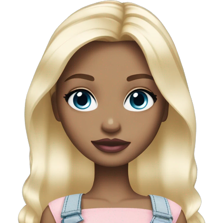 Bratz white skin blond blue eyes light pink lips emoji