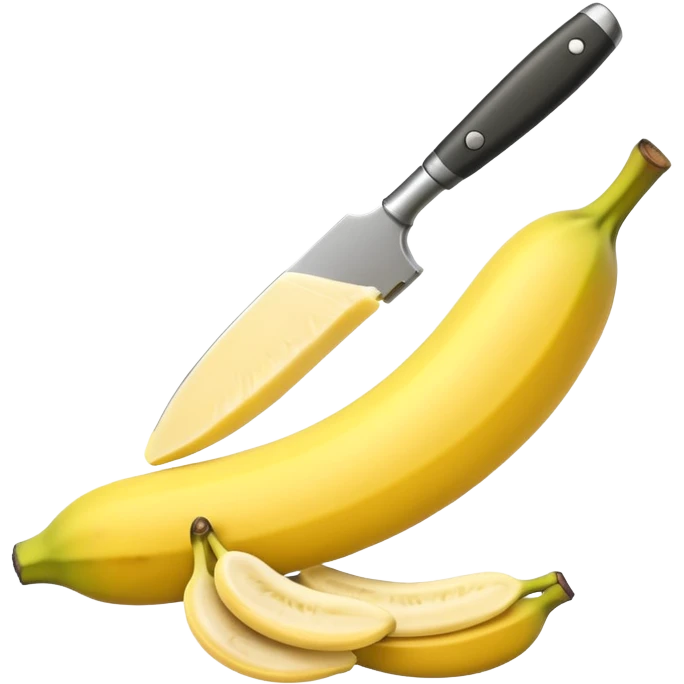 A banana being cut emoji