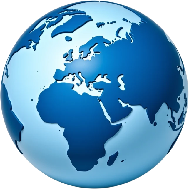 blue globe emoji