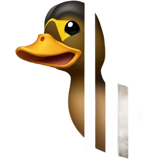 duck peeking through blinds emoji