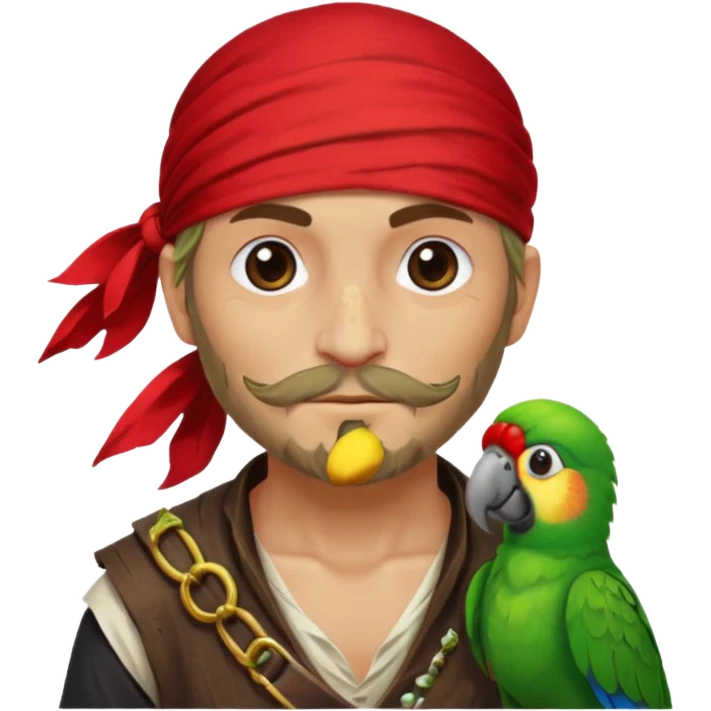 pirate and parrot emoji